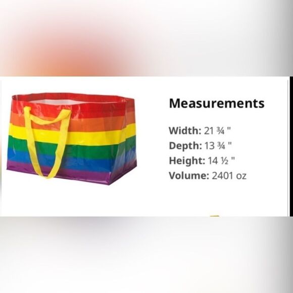 IKEA STORSTOMMA Rainbow Shopping bag, large, multicolor - Picture 10 of 10